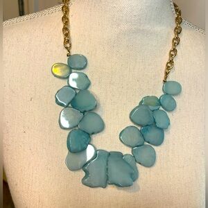 Sky Blue “rough stone” necklace